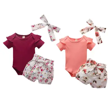 Summer Newborn Toddler Baby Girl Ruffle Short Sleeve Romper Knit Top Flower Shorts Headband Outfits Kids Girls Suit 0-24M
Summer Newborn Toddler Baby Girl Ruffle Short Sleeve Romper Knit Top Flower Shorts Headband Outfits Kids Girls Suit 0-24M