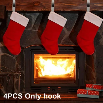 4pcs/set Over Fireplace Wall Mounted Christmas Stocking Hanger Hooks Storage Holder Practical Party Multifunction Easy Install
4pcs/set Over Fireplace Wall Mounted Christmas Stocking Hanger Hooks Storage Holder Practical Party Multifunction Easy Install