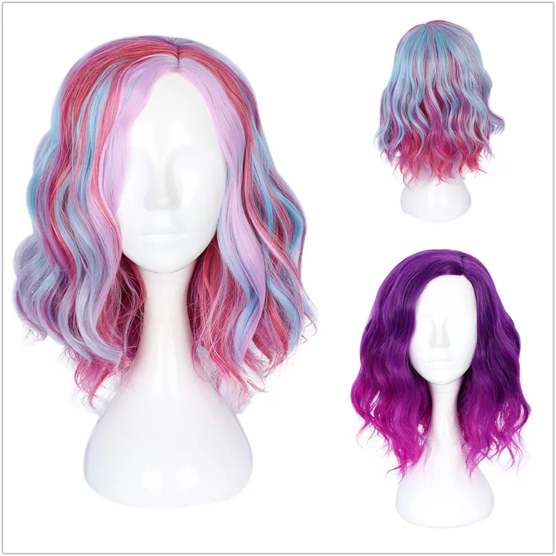 Multi-color Lolita Long Wavy Hair Cosplay Wig Party Mix Purple Halloween Heat Resistant Fashion Women Synthetic Free Wig Cap
Multi-color Lolita Long Wavy Hair Cosplay Wig Party Mix Purple Halloween Heat Resistant Fashion Women Synthetic Free Wig Cap