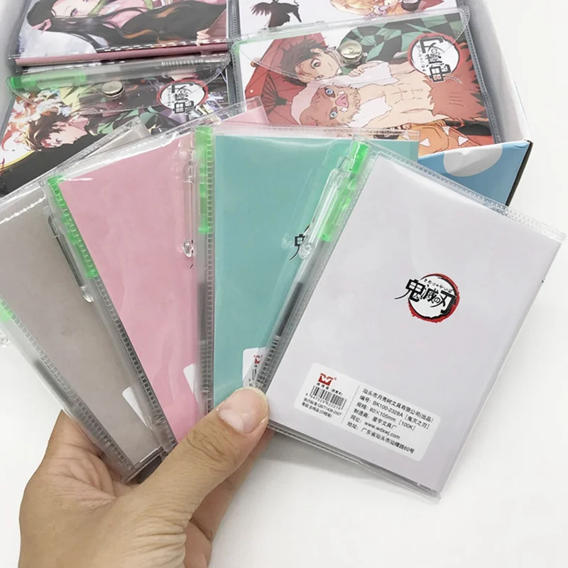 

Cartoon Notebook+Pen School Agenda Schedule Planner Notepad Random style Anime Demon Slayer Kimetsu No Yaiba Kamado Tanjirou