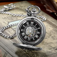 Luxury High-end Mechanical Pocket Watch Mechanical Movement Roman Numeral Dial with Unique White Pattern Hands Retro Fashion New
Luxury High-end Mechanical Pocket Watch Mechanical Movement Roman Numeral Dial with Unique White Pattern Hands Retro Fashion New