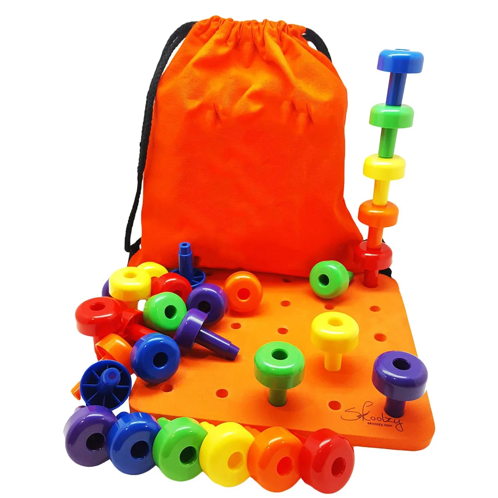 30Pcs Tall-Stacker Pegs & Pegboard Playset Kids Motor Skills & Color Educational Learning Toy Gifts
30Pcs Tall-Stacker Pegs & Pegboard Playset Kids Motor Skills & Color Educational Learning Toy Gifts