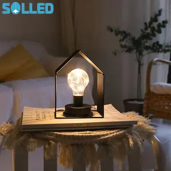 Nordic Creative LED House Shape Night Light with String Bulb Table Lamp for Bedroom Decoration Room Layout AA Battery Powered
Nordic Creative LED House Shape Night Light with String Bulb Table Lamp for Bedroom Decoration Room Layout AA Battery Powered