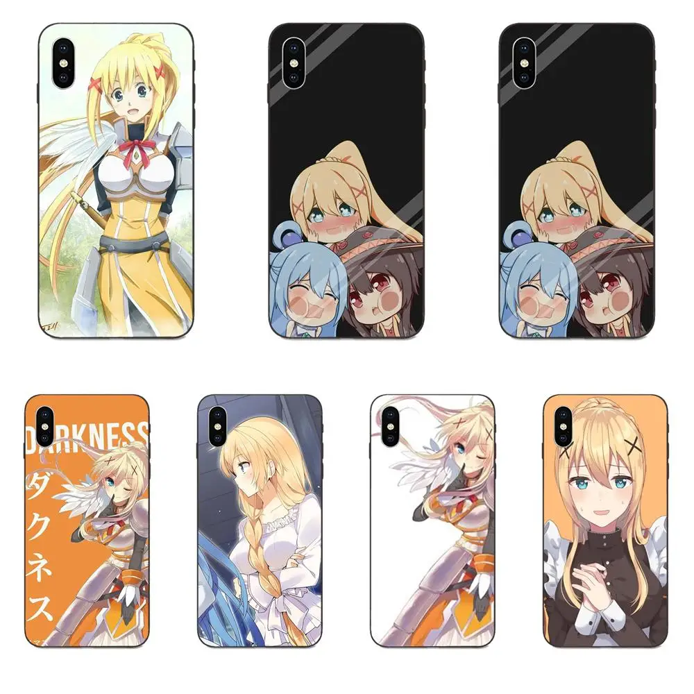 Мягкие чехлы Капа сексуальные аниме тьма Konosuba для Apple iPhone 4 4s 5 5S SE 6 6S 7 8 Plus X XS Max