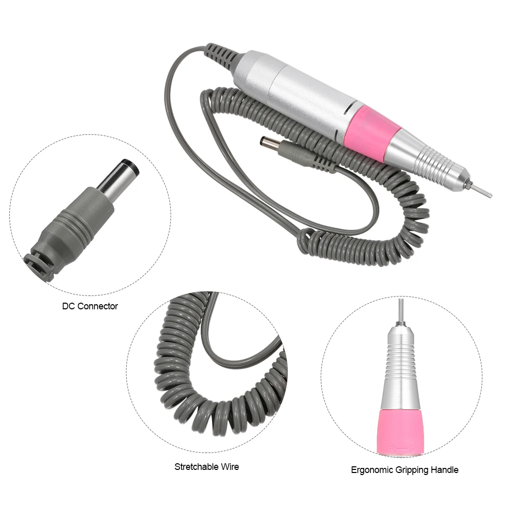 30000RPM Electric Nail Drill Pen Nail Drill Handle Handpiece for Manicure Pedicure Machine Accessory Tool
30000RPM Electric Nail Drill Pen Nail Drill Handle Handpiece for Manicure Pedicure Machine Accessory Tool
