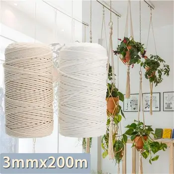 3mm Beige Cotton Twisted Braided Cord Rope Diy Handmade Home Textile Accessories Craft Macrame String Wedding Decoration
3mm Beige Cotton Twisted Braided Cord Rope Diy Handmade Home Textile Accessories Craft Macrame String Wedding Decoration