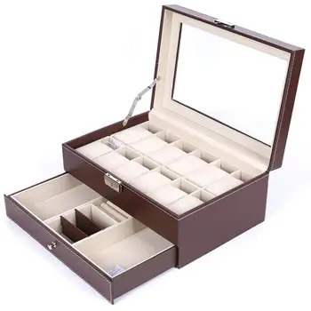 PU Double Jewellery Box 12-bit Watch Box Jewelry Glasses Storage Box Gift Box 32*20*13cm
PU Double Jewellery Box 12-bit Watch Box Jewelry Glasses Storage Box Gift Box 32*20*13cm