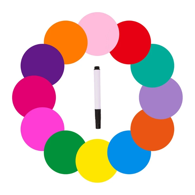 12pcs Erasable Dots Colorful Erase Circles for Home Office Classroom Use Reusable Message Board Stickers Marker Durable
12pcs Erasable Dots Colorful Erase Circles for Home Office Classroom Use Reusable Message Board Stickers Marker Durable