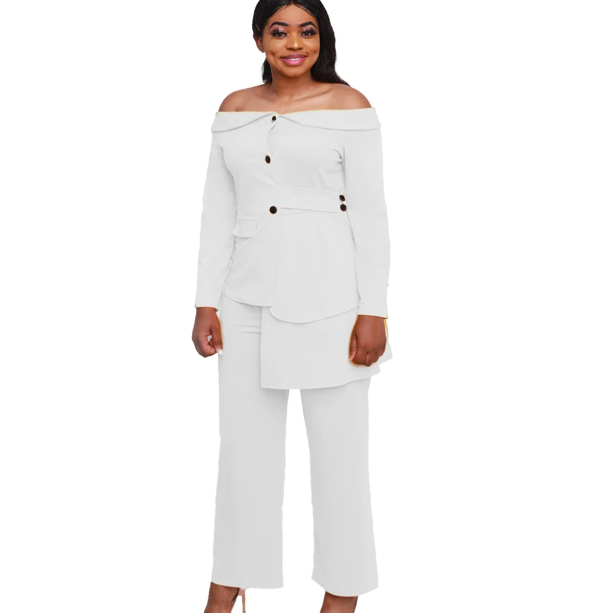 Spring and Autumn 2021 African Women Yellow White Plus Size Two Pieces Sets Top and Pant African Clothing
Spring and Autumn 2021 African Women Yellow White Plus Size Two Pieces Sets Top and Pant African Clothing
