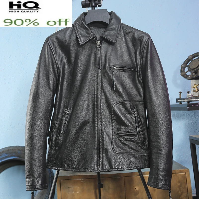 2022 Short Genuine Leather Jacket Men 100% Cow Coat Spring Autumn Mens Leather Jackets and Coats Chaquetas Hombre Pph3009
2022 Short Genuine Leather Jacket Men 100% Cow Coat Spring Autumn Mens Leather Jackets and Coats Chaquetas Hombre Pph3009