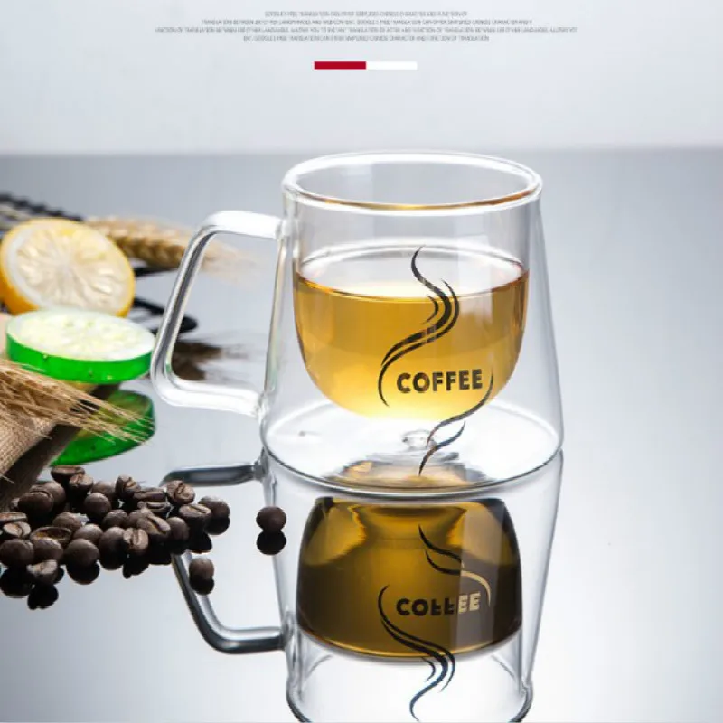 Heat-resistant Coffee Cup Insulation Mug with A Handle Creative Square Cup Double-glass Square Shape Transparent Office Cup
Heat-resistant Coffee Cup Insulation Mug with A Handle Creative Square Cup Double-glass Square Shape Transparent Office Cup