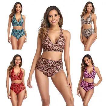 WX9059 New women's leopard print sexy bikini split swimsuit S-3XL
WX9059 New women's leopard print sexy bikini split swimsuit S-3XL