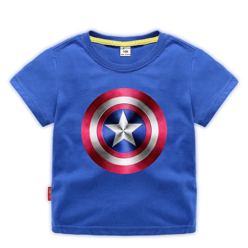 Marvel children's clothing cotton fashion Captain America summer short-sleeved T-shirt boys half-sleeved shirt clothes
Marvel children's clothing cotton fashion Captain America summer short-sleeved T-shirt boys half-sleeved shirt clothes
