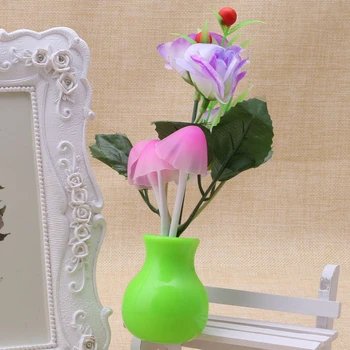 220V Sensor Night Light Mushroom Flower Vase LED Lamp Romantic Colorful Decor Q0KF
220V Sensor Night Light Mushroom Flower Vase LED Lamp Romantic Colorful Decor Q0KF