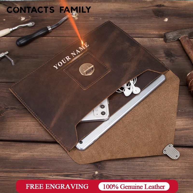 Retro Genuine Leather Envelope Case For iPad Pro 10.5" Air 3 10.2" Bag For iPad Pro 11" 2020 sleeve case pouch with hand holder
Retro Genuine Leather Envelope Case For iPad Pro 10.5" Air 3 10.2" Bag For iPad Pro 11" 2020 sleeve case pouch with hand holder