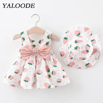 Baby Girl Dress 2020 Summer Newborn Dress Hat 2 Piece Clothes Set Strawberry Print Baby Girl Clothes Infant Toddler Clothing 
Baby Girl Dress 2020 Summer Newborn Dress Hat 2 Piece Clothes Set Strawberry Print Baby Girl Clothes Infant Toddler Clothing