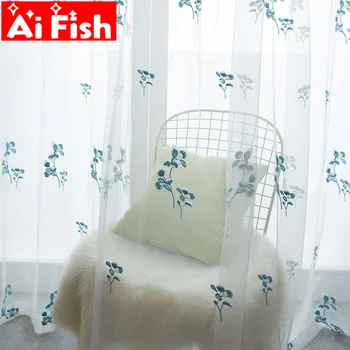 Blue Leaves Curtains For Living Room Tulle Embroidered Dots Kitchen Window Sheer Curtains For Bedroom Short Voile Curtain MY057
Blue Leaves Curtains For Living Room Tulle Embroidered Dots Kitchen Window Sheer Curtains For Bedroom Short Voile Curtain MY057