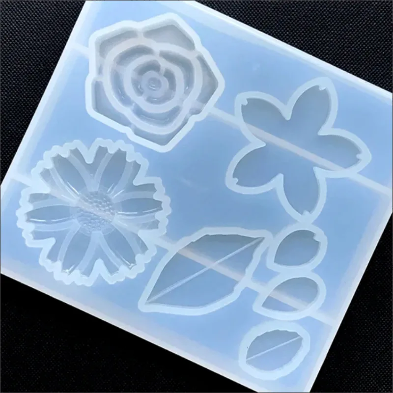 Фото Flower and Leaf Silicone Mold Assortment Sakura Daisy Soft Mould Floral Clear for UV Resin Epoxy Crafts | Украшения и аксессуары