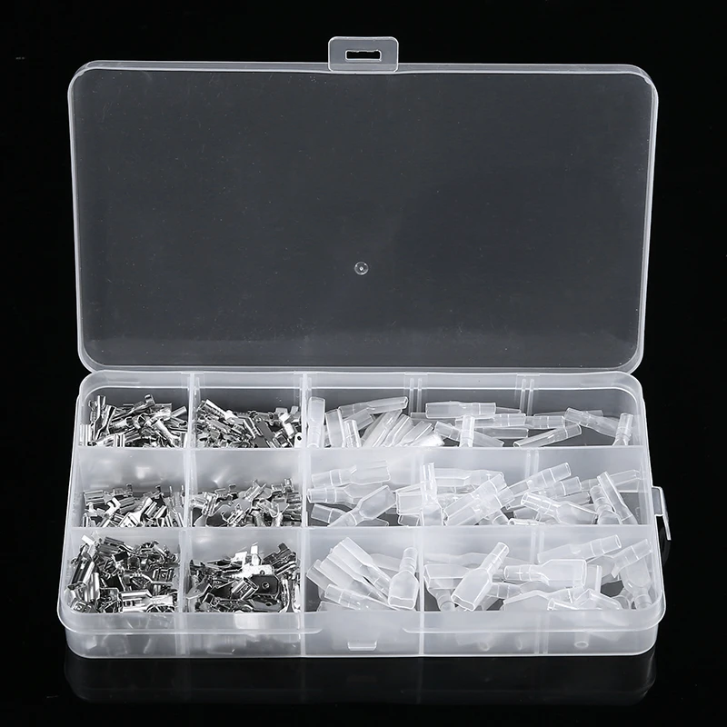 270pcs Transparent Electrical Wire Crimp Connectors Terminal Car Wire Crimp Connectors Male Female Spade Terminals Kit
270pcs Transparent Electrical Wire Crimp Connectors Terminal Car Wire Crimp Connectors Male Female Spade Terminals Kit