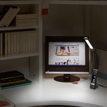 5W LED Touch Table Lamp Dimmable Table Lamp Desk Lamp Alarm Clock Calendar Time Temperature Display 3 Levels Brightness
5W LED Touch Table Lamp Dimmable Table Lamp Desk Lamp Alarm Clock Calendar Time Temperature Display 3 Levels Brightness