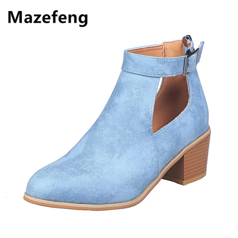 Mazefeng Hollow Women Ankle Martin Boots Female Women Casual Shoes Thick Heel Suede Women Shoes Women Booties Plus Size 35-43
Mazefeng Hollow Women Ankle Martin Boots Female Women Casual Shoes Thick Heel Suede Women Shoes Women Booties Plus Size 35-43