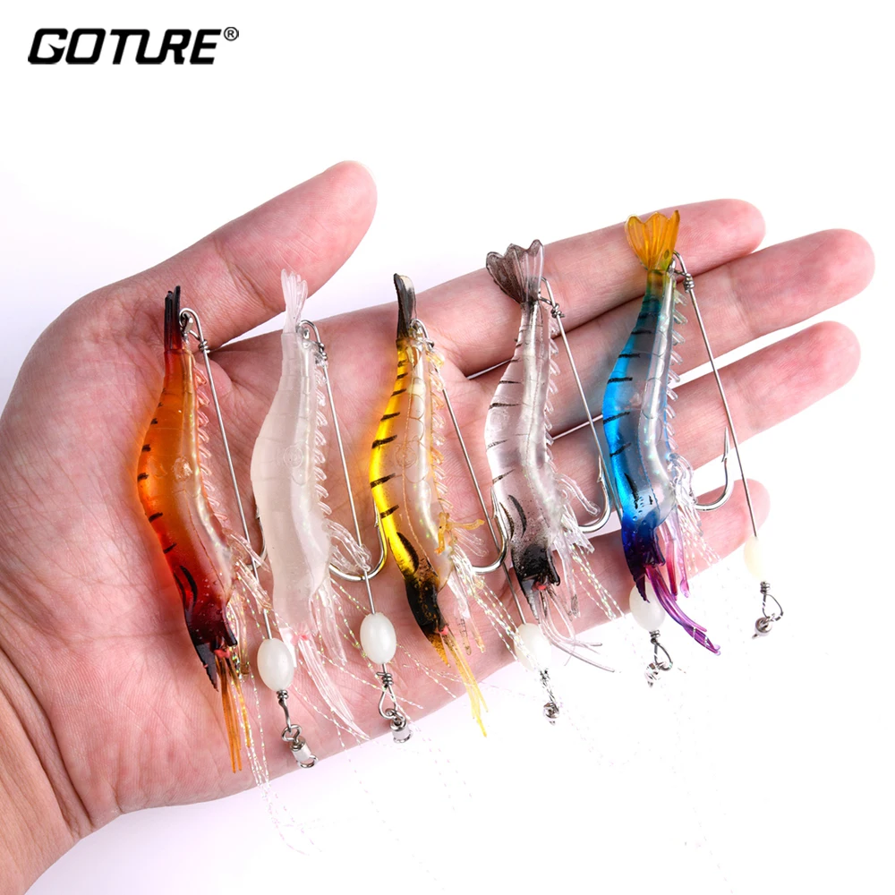 Goture 5pcs/lot 9cm/7g Soft Fishing Lure Shrimp Luminous Artificial Bait 3 Colors For Slow Jigging
Goture 5pcs/lot 9cm/7g Soft Fishing Lure Shrimp Luminous Artificial Bait 3 Colors For Slow Jigging