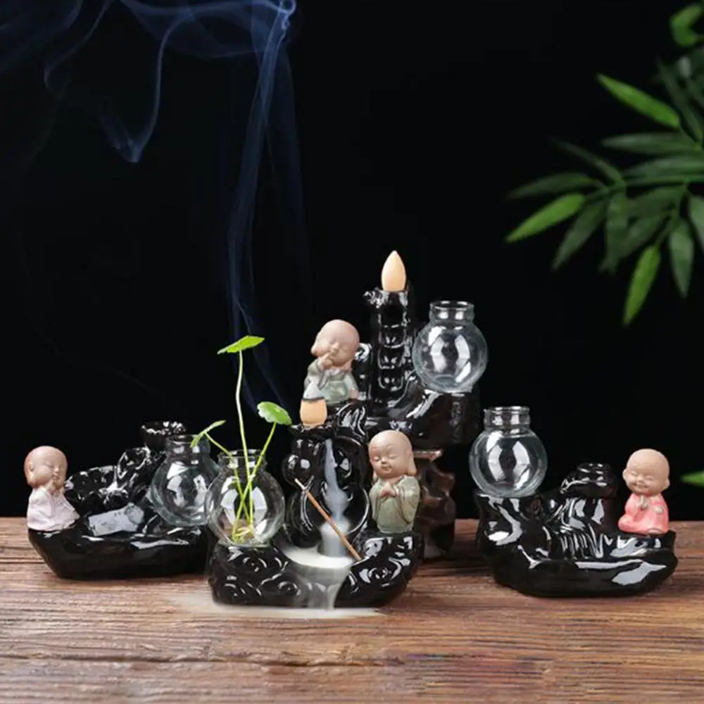 Ceramic Waterfall Backflow Incense Burner Cone Stick Incense Holder Aromatherapy Ornamental Buddha Censer with Artificial Lotus Leaf Home Decor
Ceramic Waterfall Backflow Incense Burner Cone Stick Incense Holder Aromatherapy Ornamental Buddha Censer with Artificial Lotus Leaf Home Decor