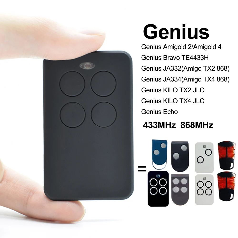 Genius KILO TX2 JLC / TX4 Remote Control Garage Command Echo Gate Key Fob Transmtter 433MHz 868MHz Opener | Безопасность и защита