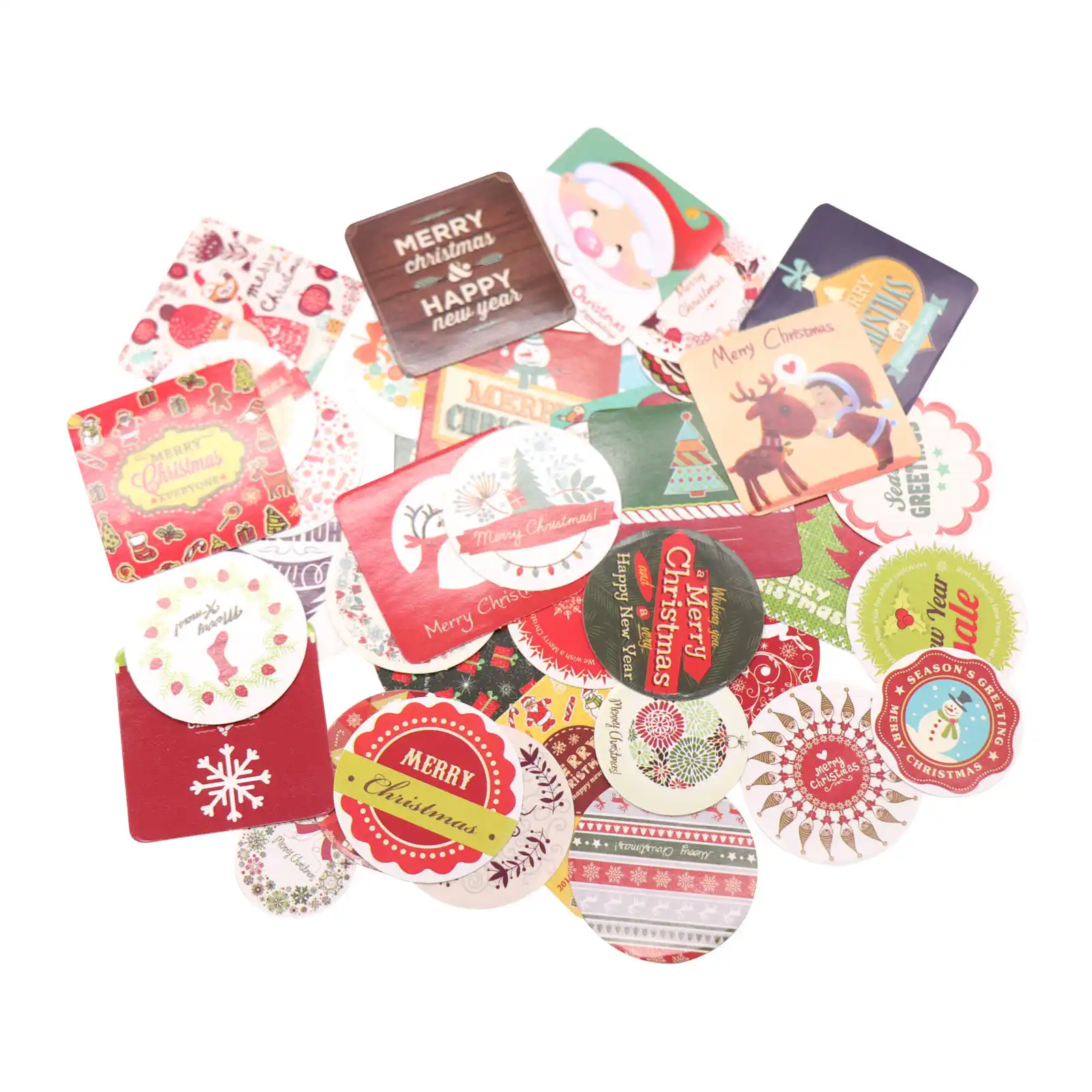 claus paper stickers scrapbook diy diary album stick decoration