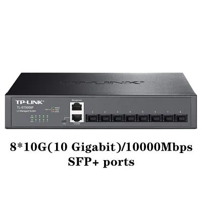 

TP-LINK TL-ST5008F 10 Gigabit switch all 8*10000mbps 3-layer network management 10gbe 10g 10gb 10gbps SFP+ports