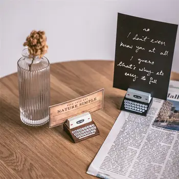 Vintage Wooden Typewriter Photo Card Creative Desk Messege Memo Note Holder Stand Card Holder Table Decoration Cute Stationary
Vintage Wooden Typewriter Photo Card Creative Desk Messege Memo Note Holder Stand Card Holder Table Decoration Cute Stationary