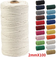 2mm Handmade Rope 100% Cotton Rope Colorful Twine Macrame Cord String Thread for Party Wedding Decoration Accessory DIY Cord
2mm Handmade Rope 100% Cotton Rope Colorful Twine Macrame Cord String Thread for Party Wedding Decoration Accessory DIY Cord