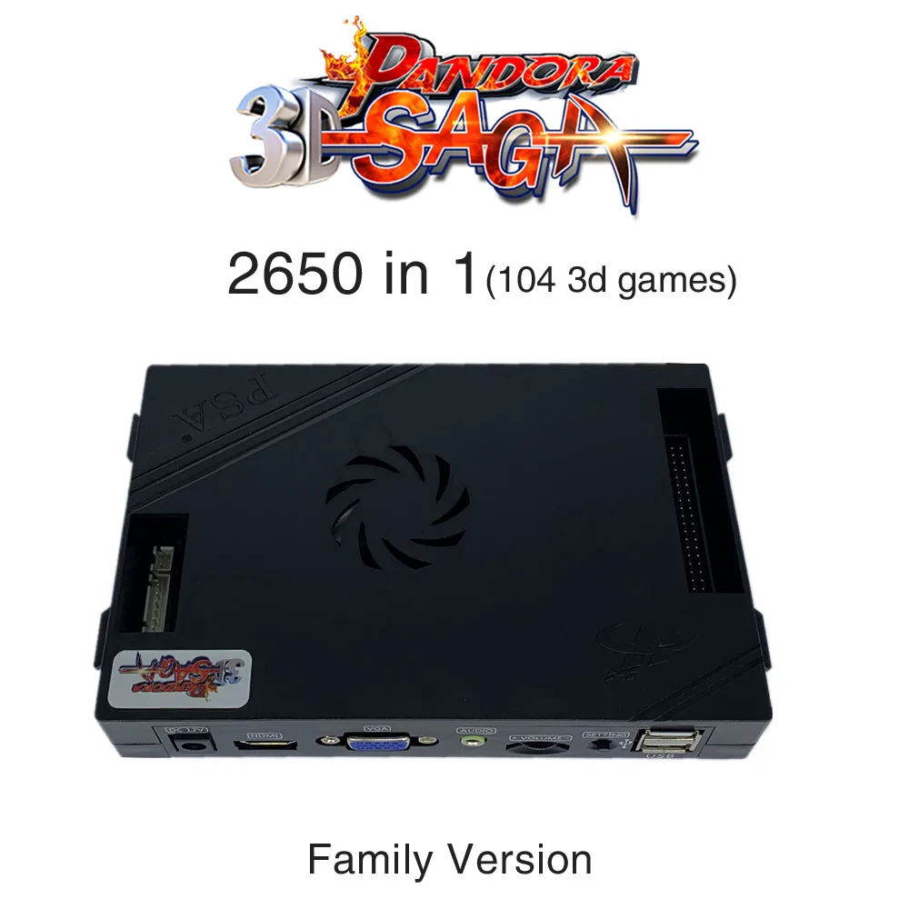 3D Pandora Saga Box 2650 in 1 Family Version Board 40p arcade PCB for free play Coin HD Video Jamma games HDMI VGA Motherboard
3D Pandora Saga Box 2650 in 1 Family Version Board 40p arcade PCB for free play Coin HD Video Jamma games HDMI VGA Motherboard