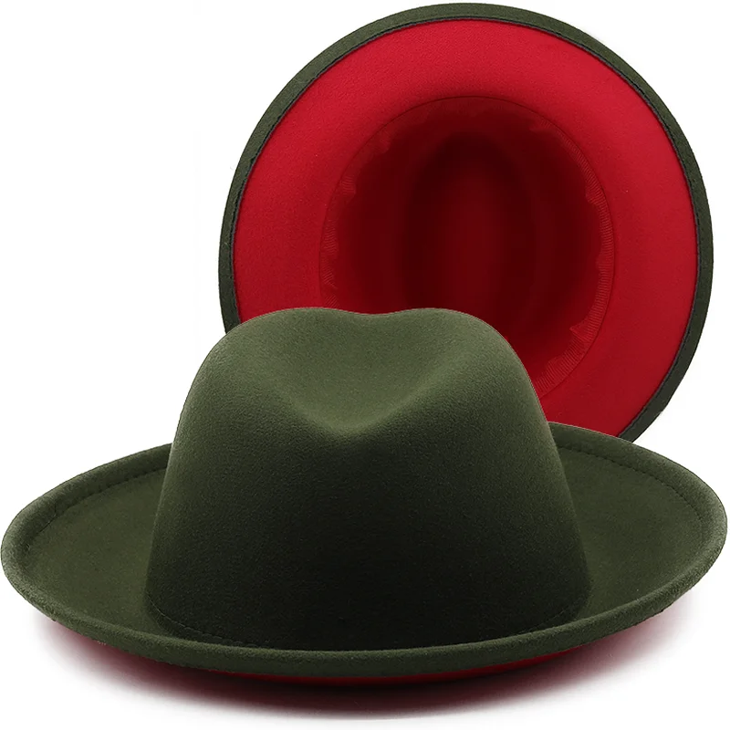 

7 Colors Bicolor Wool Felt Derby Bowler Hat For Men Women Fashion Party Formal Fedora Costume Magician Hat