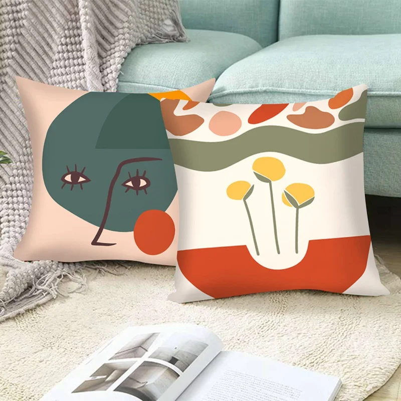 Nordic Simple Style Pillow Case Abstract Character Plant Hand-painted PillowCase Polyester Sofa Bed Cushion Cover 45 x 45cm
Nordic Simple Style Pillow Case Abstract Character Plant Hand-painted PillowCase Polyester Sofa Bed Cushion Cover 45 x 45cm