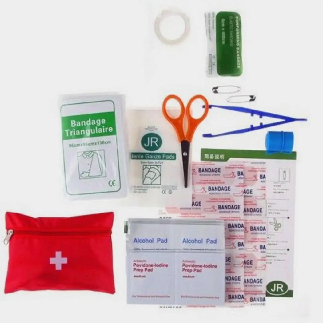 Outdoor First Aid Treatment Bag Travel Red Home Office Car Emergency Medical Kit Set of (12Pcs)
Outdoor First Aid Treatment Bag Travel Red Home Office Car Emergency Medical Kit Set of (12Pcs)