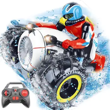 RC Car High Speed Spinning Stunt Car 2.4G Remote Control Amphibious Motorcycle Drives on Land and Water Vehicle Toys for Kids
RC Car High Speed Spinning Stunt Car 2.4G Remote Control Amphibious Motorcycle Drives on Land and Water Vehicle Toys for Kids