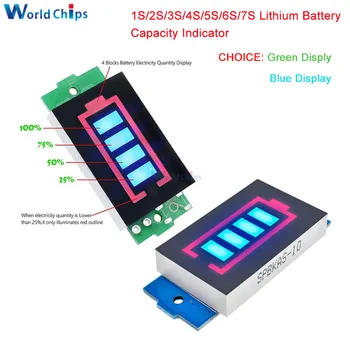 1S/2S/3S/4S/6S/7S Series Lithium Battery Capacity Indicator Module 4 Level Electric Vehicle Battery Power Tester Li-po Li-ion
1S/2S/3S/4S/6S/7S Series Lithium Battery Capacity Indicator Module 4 Level Electric Vehicle Battery Power Tester Li-po Li-ion
