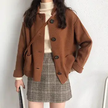2019 Autumn Winter Solid Single Breasted Casual Sweater Turn-Down Collar Loose Pockets Cardigans Knitted Plus Size Sweater
2019 Autumn Winter Solid Single Breasted Casual Sweater Turn-Down Collar Loose Pockets Cardigans Knitted Plus Size Sweater
