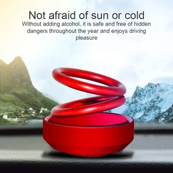 

Double Ring Rotation Automobile Suspended Aromatherapy Solar 360 ° Rotation Perfume Car Air Freshener Fragrance Car Decoration