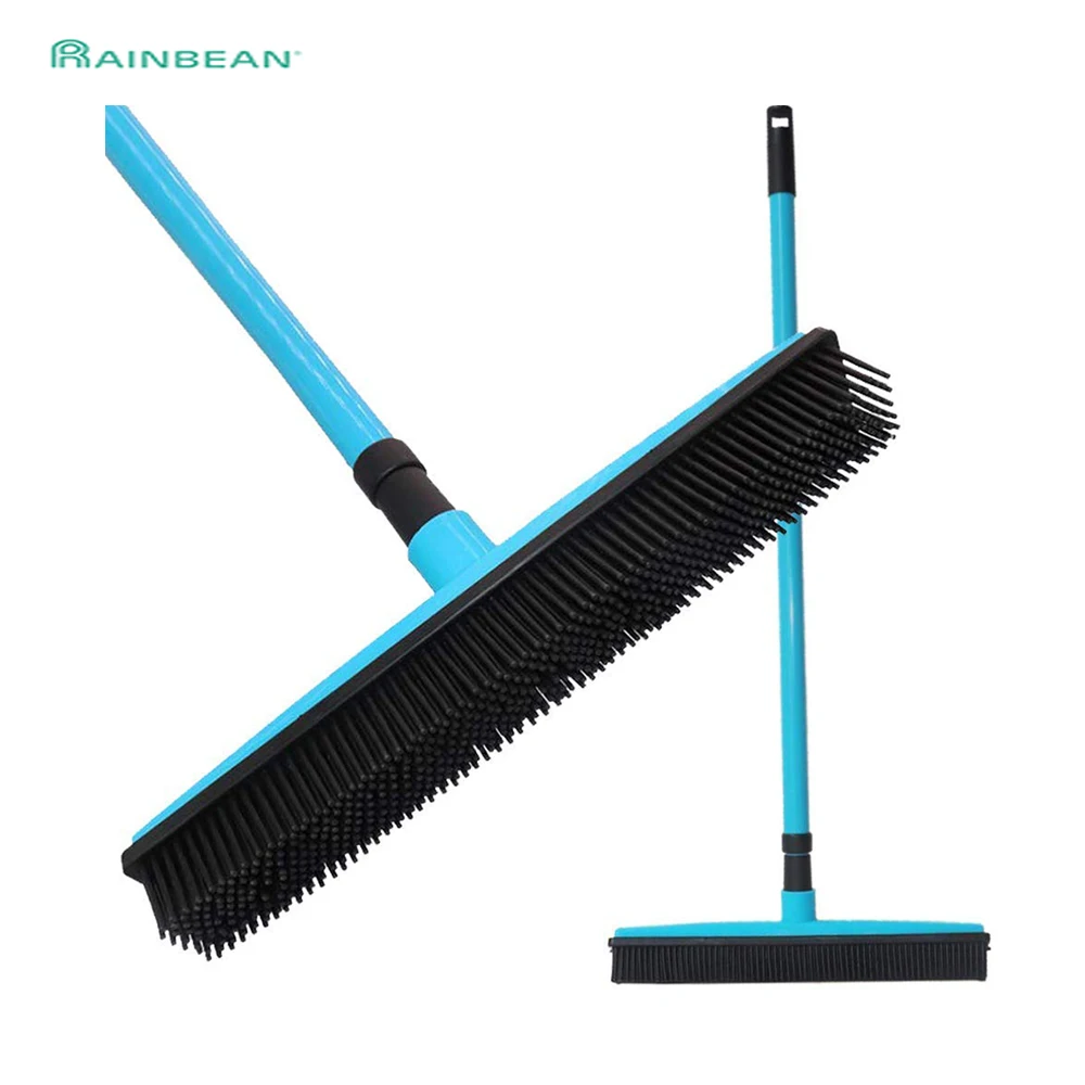 Long Push Rubber Broom Bristles Sweeper Squeegee Scratch Free Bristle Broom for Pet Cat Dog Hair Carpet Hardwood Windows Clean
Long Push Rubber Broom Bristles Sweeper Squeegee Scratch Free Bristle Broom for Pet Cat Dog Hair Carpet Hardwood Windows Clean