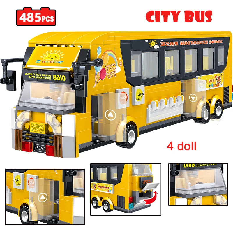 485PCS Creator Double Decker Travel bus Building Blocks Compatible with Legoinglys Technic City Car Bricks Children Toys Gifts
485PCS Creator Double Decker Travel bus Building Blocks Compatible with Legoinglys Technic City Car Bricks Children Toys Gifts