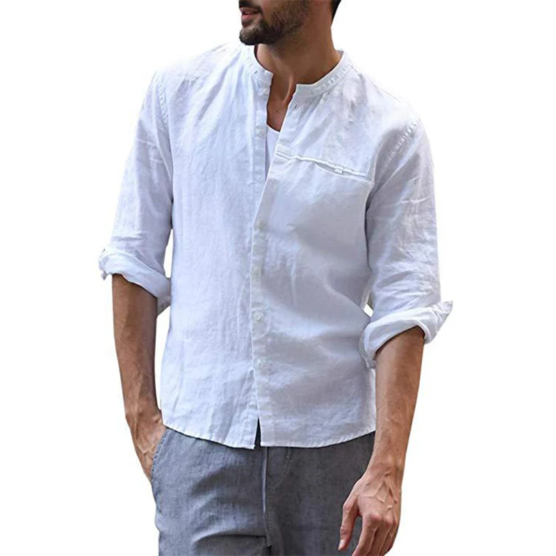 Aoliwen brand 2020 Summer Plus Size Men's Baggy Solid Cotton Linen Long Sleeve Button Pocket Shirts M-3XL oversizeds men derss
Aoliwen brand 2020 Summer Plus Size Men's Baggy Solid Cotton Linen Long Sleeve Button Pocket Shirts M-3XL oversizeds men derss