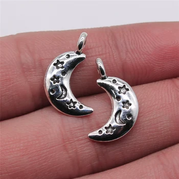WYSIWYG 12pcs 12x19mm Charms Crescent Moon Stars Diy Jewelry Findings Antique Silver Color Moon Stars Charms
WYSIWYG 12pcs 12x19mm Charms Crescent Moon Stars Diy Jewelry Findings Antique Silver Color Moon Stars Charms