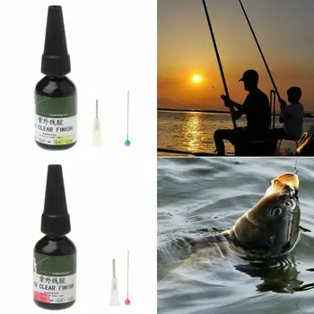 

Instant Dry Cure UV Glue Fly Fishing Thick Flow Flies Binding Clear Finish Effective high clear UV exposy glue fly tying varnish