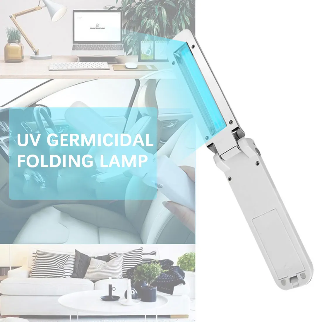 

UV Sanitizer Light Mini Portable UV Home Office folding Sanitizer Handheld Sterilization Lamp USB Charge Disinfection Light