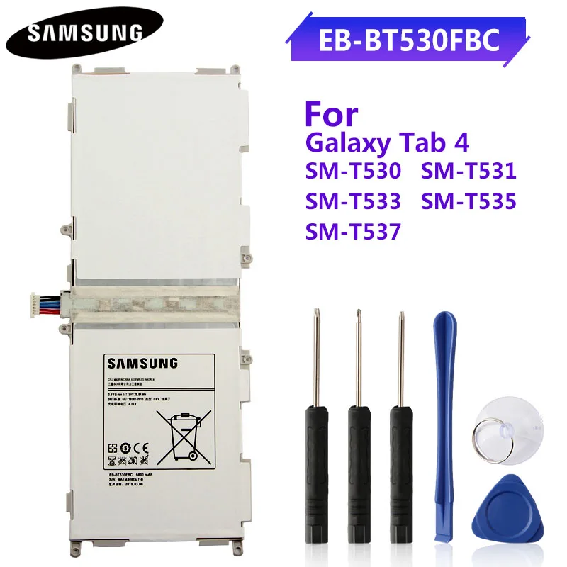 Оригинальный аккумулятор для планшета EB BT530FBC BT530FBU BT530FBE Samsung GALAXY Tab4 T530 SM T531 T533 T535 T537