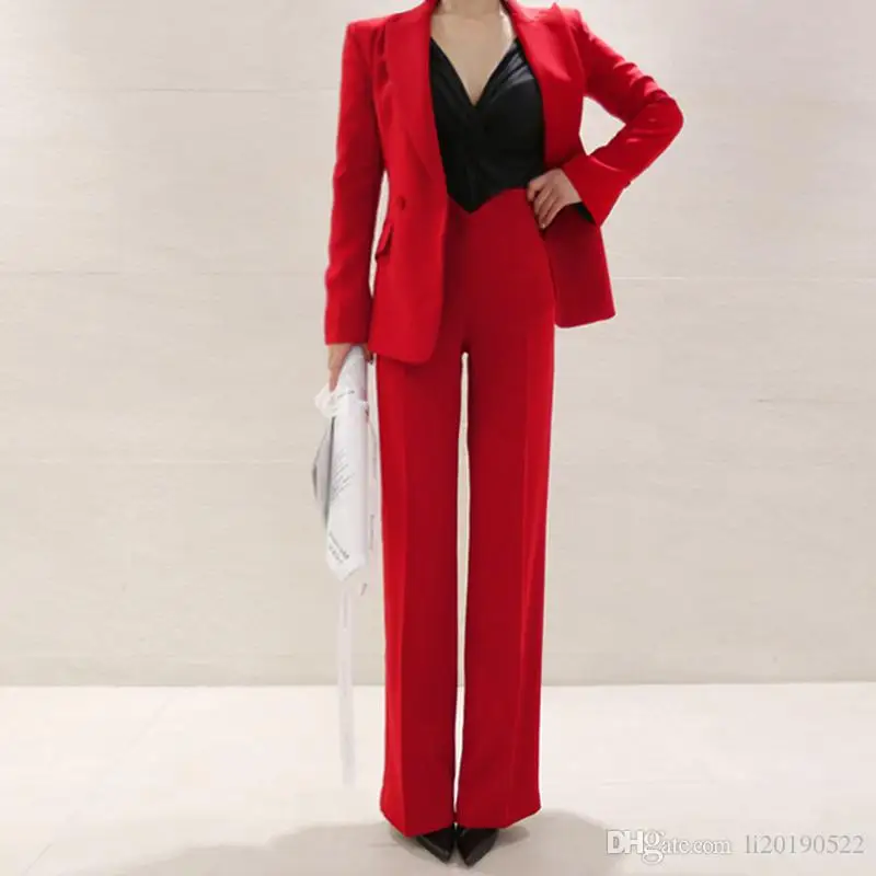 Business Uniform Women Pant Suits 2 Piece Set red slim Blazer Jacket Office lady business office work suit
Business Uniform Women Pant Suits 2 Piece Set red slim Blazer Jacket Office lady business office work suit