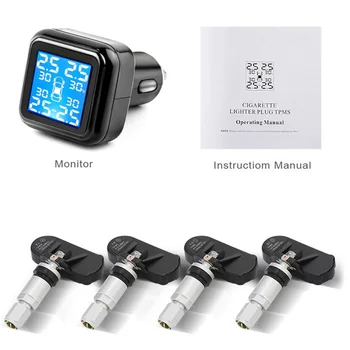 TPMS Car Tire Pressure Alarm Monitor System 4 External Internal Sensor Auto Tyre Cigarette Monitoring System
TPMS Car Tire Pressure Alarm Monitor System 4 External Internal Sensor Auto Tyre Cigarette Monitoring System