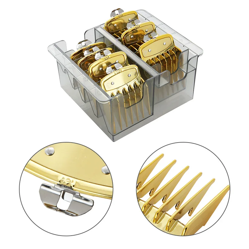 8Pcs/set Golden Hair Clipper Limit Comb With Box Pro Universal Hair Clipper Limit Comb Barber Replacement Push Shear Tool G0313
8Pcs/set Golden Hair Clipper Limit Comb With Box Pro Universal Hair Clipper Limit Comb Barber Replacement Push Shear Tool G0313